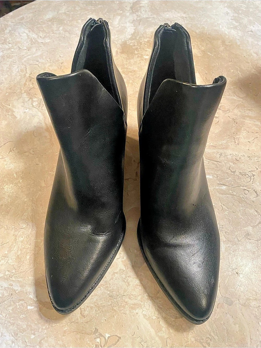 Sun & Stone Black Pointed Toe Ankle Boots Like New